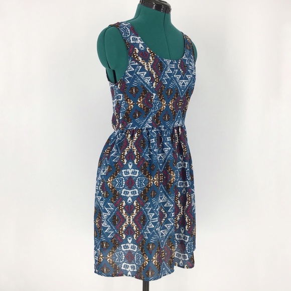 Xhilaration Sleeveless Lattice Back Dress, Medium - Picture 9 of 16